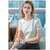MISS LISA短袖t恤女装圆领棉体恤基础打底衫宽松上衣AL310229(白色 XXL)第3张高清大图