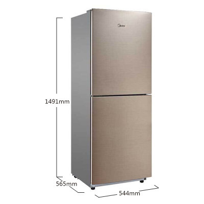 美的（Midea）BCD-166WM爵士棕 风冷无霜 节能静音家用两门冰箱(166升)