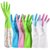儿童洗碗手套 家务清洁手套厨房薄款防水灵活耐用型小号橡胶刷塑料 3双装(束口加绒2双+短单层2双) S(L 6双(马卡龙)(3M+3L混码)单层)第4张高清大图