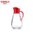 SIMELO 玻璃壶 油壶 首尔风情玻璃自开启防漏油壶550ML(红色)第2张高清大图