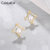 CaldiceKris （中国CK）几何珍珠简约复古耳环女CK-SS1669(白金白)第3张高清大图