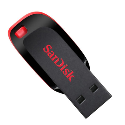 闪迪（SanDisk）32GB USB2.0 U盘 CZ50酷刃 黑红色 时尚设计 安全加密软件
