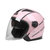 新款电动车头盔冬季保暖头盔骑行双镜片防护帽(粉红色 成人)第5张高清大图