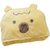ONEDAY日本新款儿童卡通连帽一体式珊瑚绒浴袍 柔软亲肤锁温 居家外出均适用(淘气羊驼（黄色） 默认)第5张高清大图