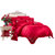 富安娜家纺圣之花结婚四件套红色提花床品套件喜结连理(1.5m（5英尺）床)第2张高清大图