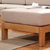 恒兴达 白橡木全实木沙发转角L型沙发 可拆洗布艺沙发 北欧现代简约 全实木客厅家具(原木色 单人位)第5张高清大图