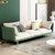 TIMI免洗防污科技布乳胶沙发轻奢三人四人直排组合客厅沙发(复古绿+米白色 单人位1.1米)第3张高清大图