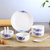 4个米饭碗+4根勺子+1个8英寸菜盘子碟子餐具套装油上彩日式青花瓷陶瓷器喝汤碗家用韩式第2张高清大图