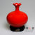 中国龙瓷 德化陶瓷花瓶摆件婚庆办公客厅家居装饰品 25cm荷口瓶-（中国红）第3张高清大图