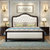 吉木多 小美式实木床 1.8米1.5米主卧欧式双人床现代简约白色软靠卧室婚床(1.5*2米宝马灰 单床)第3张高清大图