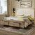 卡富丹 美式实木床1.8米双人床储物床白色(1.5米床（气压款）)第2张高清大图