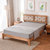 家逸北欧实木床1.8米双人床卧室现代简约1.5米橡木床环保卧室家具(原木色 1.8米*2米)第3张高清大图