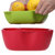 西派珂双层创意水果盘零食糖果干果盒欧式时尚水果盆套装组合果盆(绿绿套装)第5张高清大图