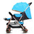 铝合金婴儿推车轻便可坐可躺折叠儿童伞车双向推行宝宝bb手推车(酒红色 实心后轮)第2张高清大图
