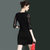 VEGININA 新款五分袖修身拼接镂空蕾丝连衣裙 9969(黑色 S)第3张高清大图