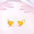 阿玛莎S925银镀金耳钉心形爱心耳钉(金色)第4张高清大图