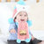 秋冬韩版儿童加绒毛线帽男童女童0-3-6-12个月婴儿围巾2件套宝宝帽子1-2岁(桔色)第3张高清大图