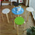 【京好】实木孩童餐椅圆凳子 现代简约环保优质简约矮凳 彩色时尚十四款A57(深绿 凳径32高45厘米)第3张高清大图