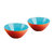 意大利 GUZZINI 多彩沙拉碗小吃盘果盘 二件套 12cm 国美厨空间(蓝红)第2张高清大图