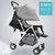 可坐可躺婴儿推车 轻便携带婴儿车 避震折叠宝宝手推车儿童童车(棉麻芭比-网款)第4张高清大图