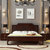 恒兴达 新中式实木床主卧1.8米双人床现代简约1.5米雕花床经济型婚床家具(1.5*2米紫檀色 单床)第5张高清大图