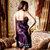 喜芬妮春秋款丝质蕾丝吊带长袖睡裙二件套女士睡衣家居服礼盒(8208紫色 L)第2张高清大图