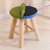 优涵  时尚现代简约布艺凳子家用板凳实木创意沙发凳成人小圆凳椅子矮凳(条纹色)第4张高清大图