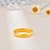 阿玛莎S925银镀金内福字光面条戒指(金色)第3张高清大图