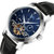 宾卡达（BINKADA）手表 男士全自动机械表多功能钢带飞轮时尚腕表(BD105a皮带黑盘)第3张高清大图