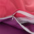 奥妮菲娅   纯色双拼四件套 无印棉质良品力荐 床品套件(西瓜红紫 220*240cm)第4张高清大图