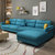 美天乐 布艺沙发 北欧大小户型组合简约现代可拆洗整装沙发客厅家具(浅绿色 单+双+贵妃+脚踏（乳胶款）)第3张高清大图