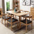 北欧餐桌椅组合现代简约小户型实木家用桌子长方形4人饭桌家具  一桌六椅1.35米(原木色)第2张高清大图