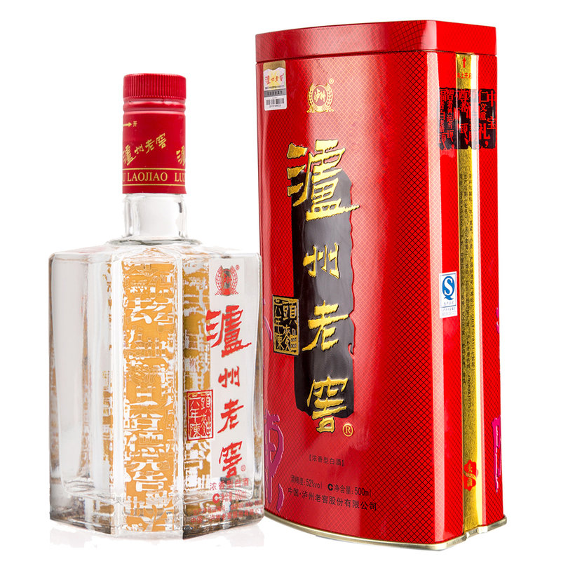 国美自营中国白酒泸州老窖52度6年头曲铁盒500ml