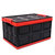 车载折叠收纳箱储物箱 家用车载多功能后备箱车用置物箱整理箱(黑红色（50L） 版本)第5张高清大图