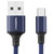 CHOSEAL/秋叶原 Type-C手机数据充电线数据传输线接头线USB充电器电源线 0.5米 蓝色 QS6801BT0D5第3张高清大图