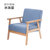 一米色彩 简易沙发 北欧田园布艺双人单人沙发椅小型实木简约日式沙发(浅灰色 三人位)第2张高清大图