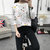 Mistletoe韩版女装宽松套头薄款卫衣长袖套头卫衣印花KT猫女装(白色 XXL)第4张高清大图