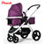Pouch高景观婴儿推车 可躺可坐婴儿车(紫色)第3张高清大图
