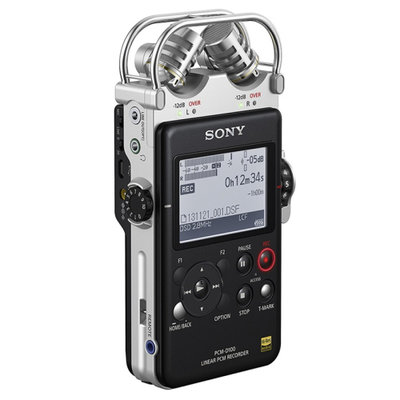 索尼(SONY) PCM-D100 数码录音棒32G 专业DSD录音格式 大直径定向麦克风 黑色