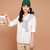 七格格 2017春装新款 简约纯色可拆卸披肩两穿五分袖衬衫 女N407(白色 L)第4张高清大图