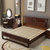 恒兴达 新中式简约艺术型实木床1.8米现代主卧室1.5米橡胶木婚床成套家具(1.5*2米紫檀色 单床)第3张高清大图
