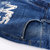【娅丽达】男友风 牛仔七分裤 R1108 破洞拼接 时尚修身 自然腰(深蓝色 35)第4张高清大图