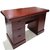 华杭 办公桌油漆木皮1.4米办公桌职员桌办公用桌子 HH-BG8501(红胡桃色 油漆)第3张高清大图