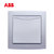 ABB德韵系列一位单控带装饰线开关银色AS131-S 86型开关第5张高清大图