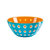 意大利guzzini 原装进口创意小吃碗家用水果碗甜品碗沙拉碗幻影波点碗 国美厨空间(橙蓝色 中号)第2张高清大图