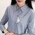 Zeyubird 2017春款女装新款打底衫韩版学生衬衣白色衬衫女长袖宽松(白色 XL)第5张高清大图