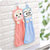毛巾 卡通可爱加厚挂式擦手巾B852创意厨房浴室吸水擦手布lq300(粉色)第3张高清大图