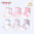 小米米minimoto儿童棉袜婴儿袜子男女童短袜防滑地板袜3‘s(粉红色 6-12个月)第3张高清大图