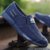 斐朗纳男士时尚潮流休闲水洗帆布鞋(蓝色 39)第4张高清大图