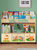 儿童书架收纳架一体落地实木置物架飘窗幼儿园绘本架简易移动书柜(落地款-双层大号-无抽)第2张高清大图